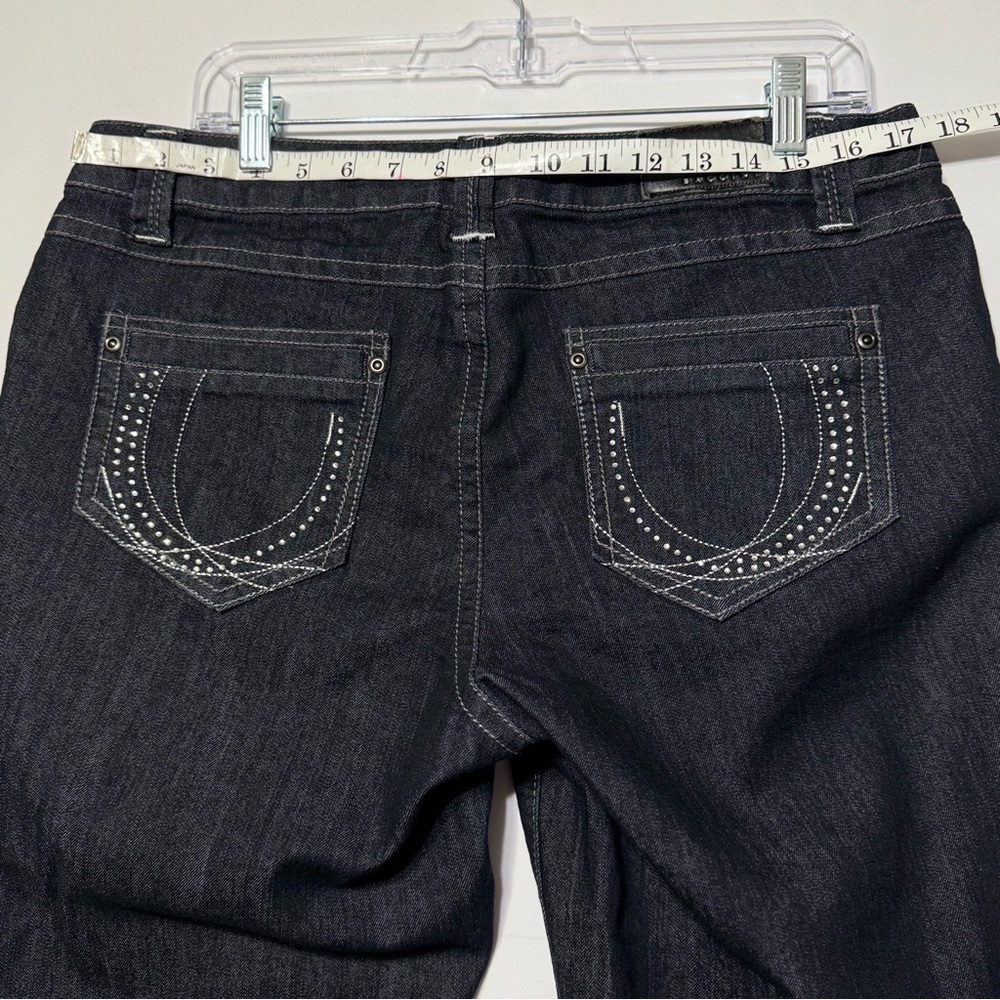 NEW Baccini Black Women's Denim Jeans with Rhinestone Pockets Size‎ 12P